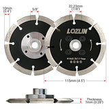 4,5 Zoll (115 mm) V-förmiges Diamantsägeblatt – Robustes Nutenfräsen in Beton und Schneiden von Steinwänden – 5/8-11 Winkelschleifblätter für Bodenreparatur und -renovierung