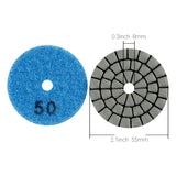8 Stück 2 Zoll (5 cm) Diamant-Trockenschleifpads – kleine Polierscheiben für Marmor, Granit und Stein – Werkzeuge zur Oberflächenrestaurierung und Detailrenovierung