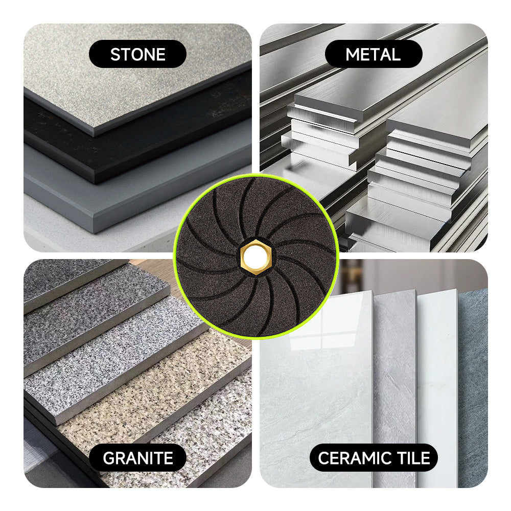 LOZLIN 3PCS 4" Diamond Grinding Wheels – Professional Chamfering, Edge Shaping & Polishing Tool for Tile, Marble, and Granite for Angle Grinder