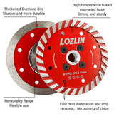 4.3" (110mm) Diamond Saw Blade - Cutting & Grinding for Granite, Concrete & Stone - 5/8-11 M14 M10 Arbor Angle Grinder Blade for Chamfering/Trimming/Shaping
