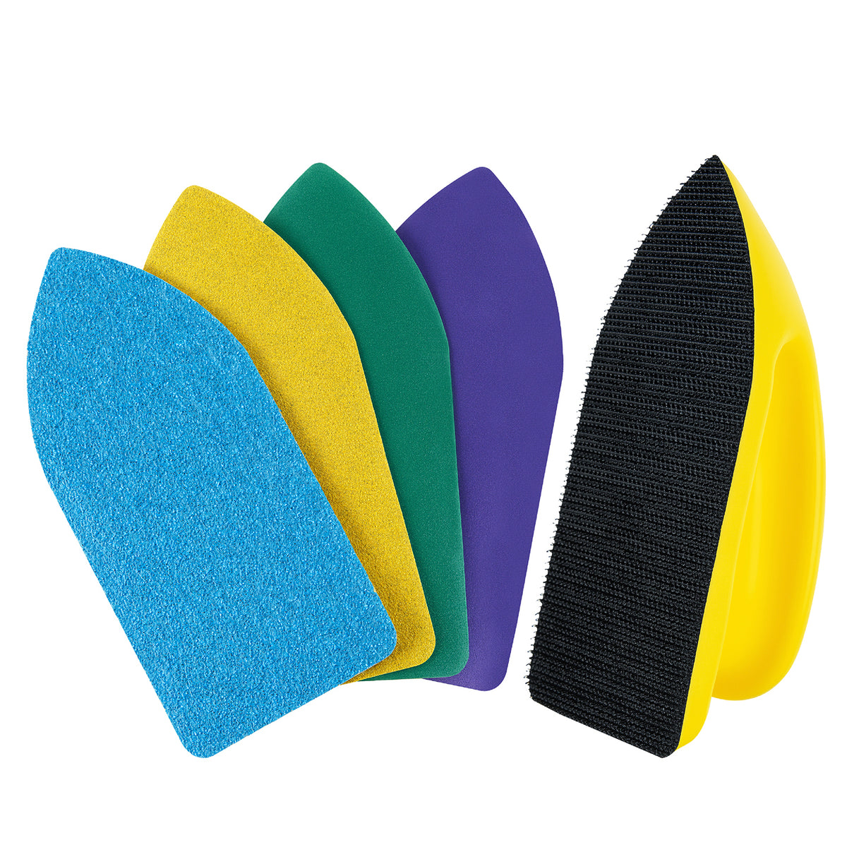 LOZLIN Mini Detail Hand Sander Kit, 5/21Pcs Hook & Loop Sanding Blocks, 80-600 Grit Abrasive Pads for Wood, Metal, Furniture, Crafts & Tight Spaces