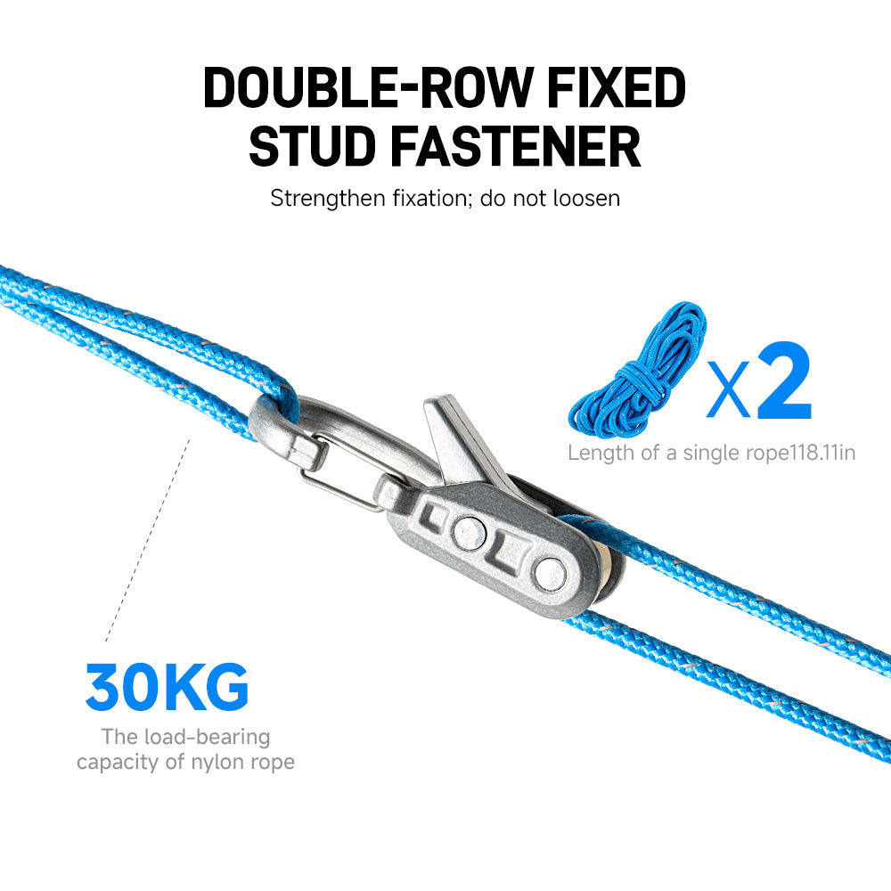 LOZLIN 8-teiliges Outdoor-Ausrüstungs-Lanyard-Set mit Etui, einziehbare Sicherheitsleinen für Camping, Wandern, Rucksäcke und Zelte, Anti-Verlust Spiral-Kabel-Kit, Reise-Zubehör