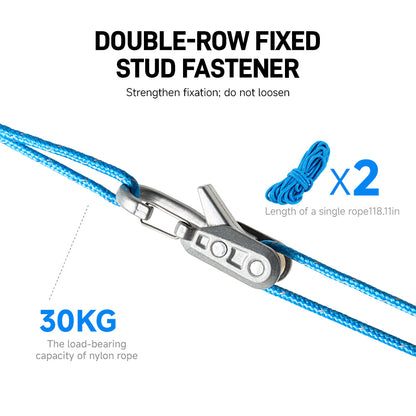 LOZLIN 8PCS Outdoor Gear Lanyard Set with CaseRetractable Safety Tethers for Camping Hiking Backpacks& Tents Anti-Loss Coiled Cord Kit Travel Accessory