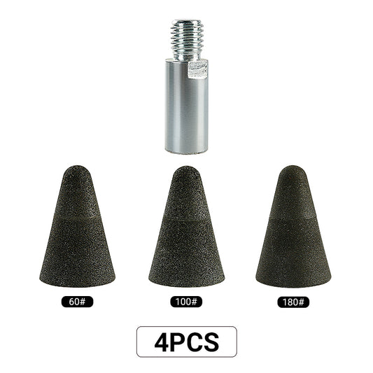 4PCS/Set Tapered Diamond Grinding Wheels - Stone Renovation & Ceramic Trimming Discs for Angle Grinders - Professional Edge Grinding Kit