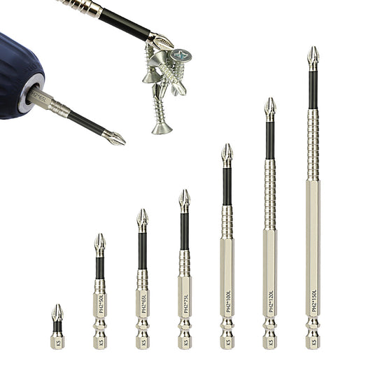 K5 Impact-Resistant and Non-Slip Bit,Impact Driver Bit Set,Titanium Alloy Impact Non-Slip Cross Head,High Magnetic Screwdriver Drill Bit