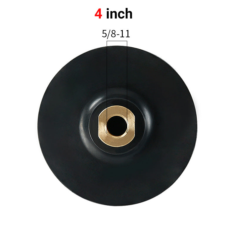 3" - 4" (80 mm - 100 mm) flexible Gummi-Schleifscheibe – selbstklebender, biegsamer Kopf zum Steinbogenschleifen auf Marmor und Granit – Zubehör für Winkelschleifer-Schleifpads