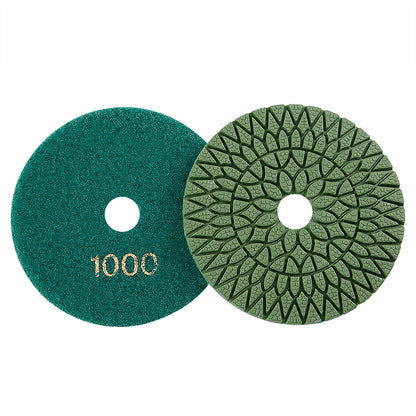 8PCS/set 4Inch Diamond Polishing Pads Set - #50-#3000 Grit Wet/Dry for Granite, Marble, Concrete & Stone, Polishing Wet Grinder