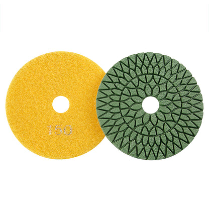 8PCS/set 4Inch Diamond Polishing Pads Set - #50-#3000 Grit Wet/Dry for Granite, Marble, Concrete & Stone, Polishing Wet Grinder