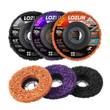 LOZLIN 3-Pack 4.5" Angle Grinder Stripping Discs, Remove Rust, Paint, Oxidation & Coatings on Metal