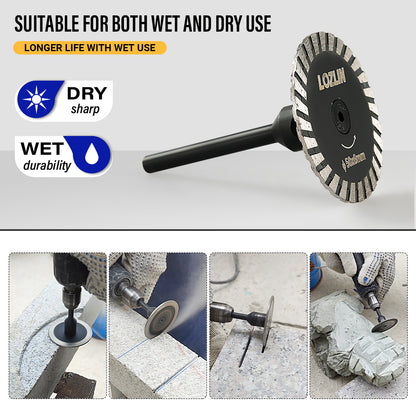 3PCS 2" (5cm) Diamond Mini Saw Blades - Precision Cutting & Engraving for Marble, Granite & Stone - Straight Grinder Mounted Stone Carving Tools