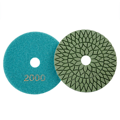 8PCS/set 4Inch Diamond Polishing Pads Set - #50-#3000 Grit Wet/Dry for Granite, Marble, Concrete & Stone, Polishing Wet Grinder