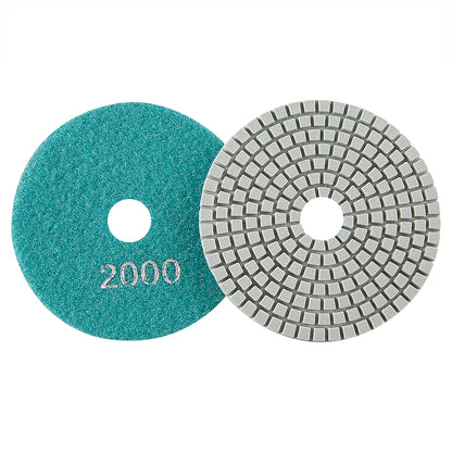 11PCS/set 4" Wet Diamond Polishing Pads Set - #50-#3000 Grit for Granite, Concrete, Marble & Stone, Grinder Backing Pad Kit for Pilish Wet Grinding