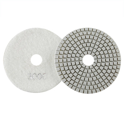 11PCS/set 4" Wet Diamond Polishing Pads Set - #50-#3000 Grit for Granite, Concrete, Marble & Stone, Grinder Backing Pad Kit for Pilish Wet Grinding