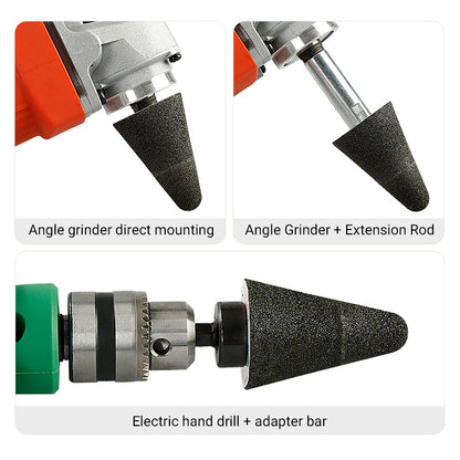 4PCS/Set Tapered Diamond Grinding Wheels - Stone Renovation & Ceramic Trimming Discs for Angle Grinders - Professional Edge Grinding Kit