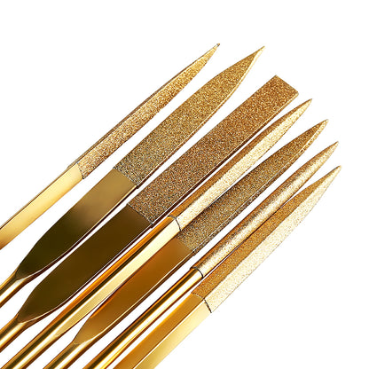10-piece file set for polishing and grinding metal, wood, glass, and jewelry