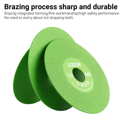 LOZLIN 4.5” /115mm 22.23 diameter of hole Rock plate flat grinding disc tile ceramic marble trimming 45 chamfering sanding saw blade extra wide fine sanding saw blade