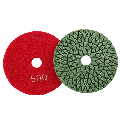 8PCS/set 4Inch Diamond Polishing Pads Set - #50-#3000 Grit Wet/Dry for Granite, Marble, Concrete & Stone, Polishing Wet Grinder