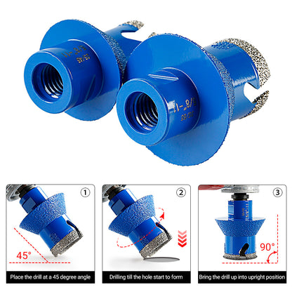 Diamond Beveled Drill Bit - Countertop Sink Hole Reamer for Tile & Marble - Angle Grinder Installation Tool with Beveled Edge