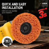 LOZLIN 3-Pack 4.5" Angle Grinder Stripping Discs, Remove Rust, Paint, Oxidation & Coatings on Metal
