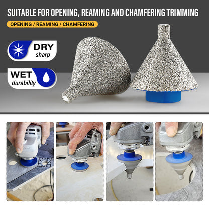 2"(50MM) Diamond Chamfering Tool Edge Trimming - Multi-Function Precision Tool for Marble, Granite, Ceramic Tile - Easy to Use for Stone Masonry & DIY Projects