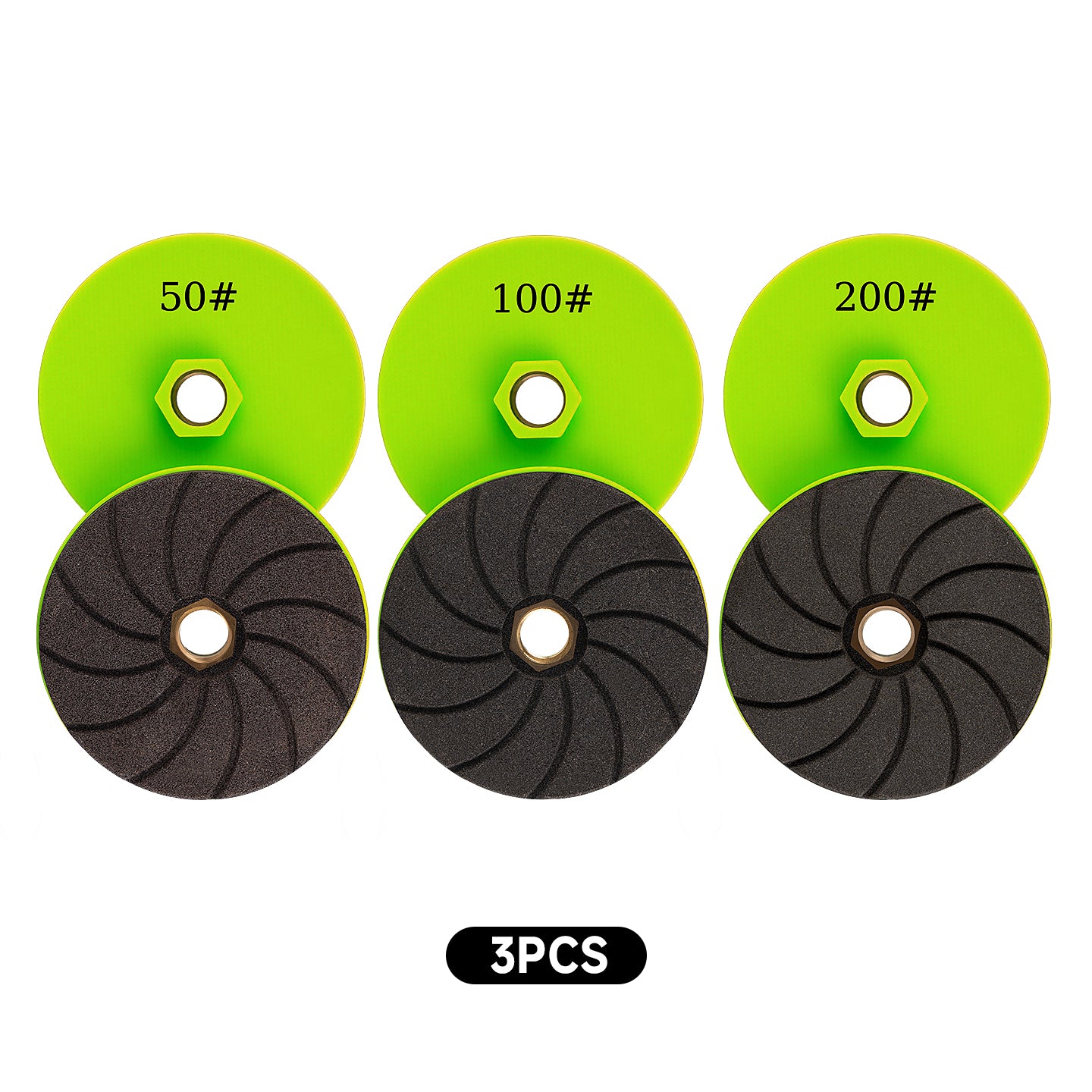 LOZLIN 3PCS 4" Diamond Grinding Wheels – Professional Chamfering, Edge Shaping & Polishing Tool for Tile, Marble, and Granite for Angle Grinder