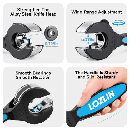 Multifunctional Ratchet Pipe Cutter—The Ultimate Cutting Tool for Metal, Stainless Steel, Aluminum, Copper, and Corrugated Plastic Water Pipes