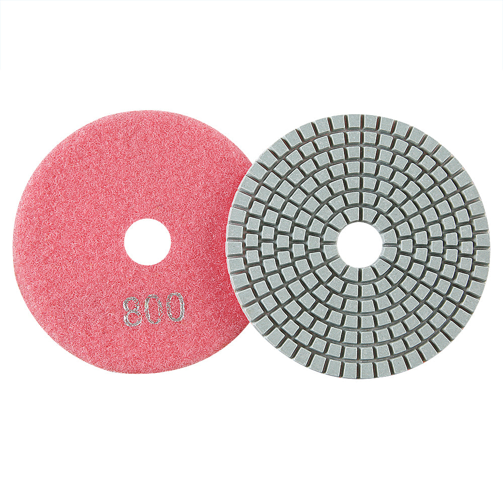 11PCS/set 4" Wet Diamond Polishing Pads Set - #50-#3000 Grit for Granite, Concrete, Marble & Stone, Grinder Backing Pad Kit for Pilish Wet Grinding