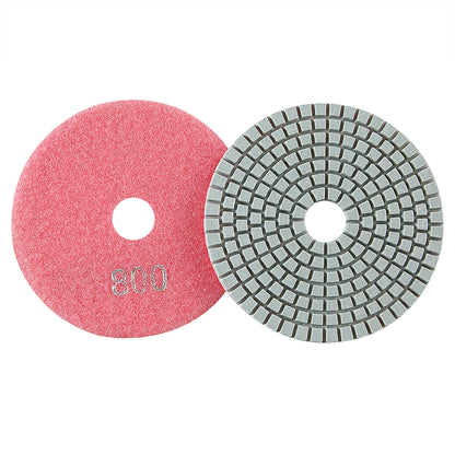 11PCS/set 4" Wet Diamond Polishing Pads Set - #50-#3000 Grit for Granite, Concrete, Marble & Stone, Grinder Backing Pad Kit for Pilish Wet Grinding