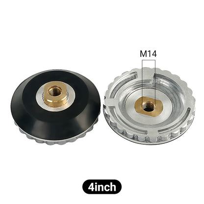 4Inch/5Inch Snail Lock Rubber Aluminum Connector - Sticky Disc for Side Polishing Grinder, Water Grinding Pad, Stone Chamfering Machine Accessories