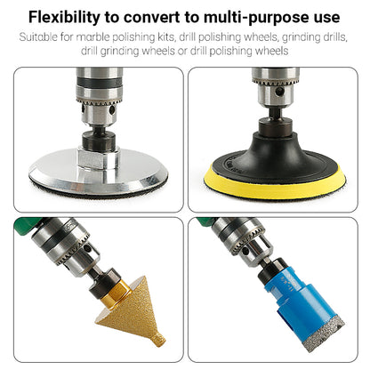 Hexagonal Connecting Rod Adapter - Converts Hand Drill to Angle Grinder/Polisher - Inch Thread Power Tool Accessory for Buffing & Grinding