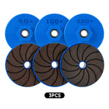 3 items One-Piece Resin-Bonded Diamond Grinding Wheel for Grinding and Polishing Stone, Marble, Granite, and Concrete