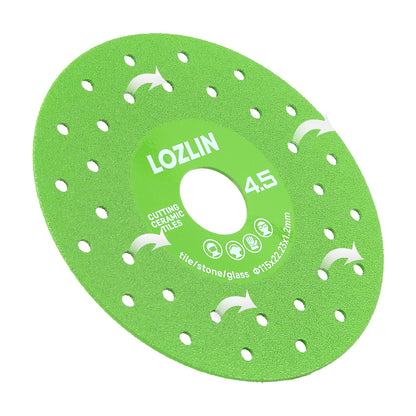 LOZLIN 115mm Diamond saw blades for cutting and grinding tile and marble, 45 degree chamfered diamond saw blades