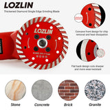 4.3" (110mm) Diamond Saw Blade - Cutting & Grinding for Granite, Concrete & Stone - 5/8-11 M14 M10 Arbor Angle Grinder Blade for Chamfering/Trimming/Shaping