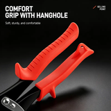 1/2PCS 10 Inch Offset Eccentric Tin Snips, Heavy Duty CR-V Forged Steel Compound Action Hand Shears, Dual Direction Left & Right Cuts, Drywall & HVAC Construction Cutting Tool
