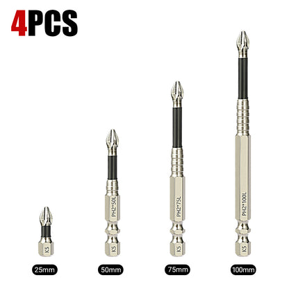 K5 Impact-Resistant and Non-Slip Bit,Impact Driver Bit Set,Titanium Alloy Impact Non-Slip Cross Head,High Magnetic Screwdriver Drill Bit