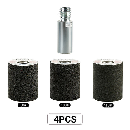 4PCS/Set Diamond Grinding Wheel Kit - Cylindrical Internal Polishing Tools for Marble, Granite & Cobblestone Planters - Professional Stone Surface Renovation Set