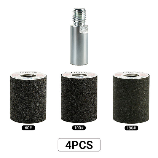 4PCS/Set Diamond Grinding Wheel Kit - Cylindrical Internal Polishing Tools for Marble, Granite & Cobblestone Planters - Professional Stone Surface Renovation Set