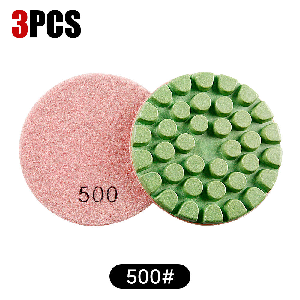 3/6 Stück 4-Zoll-Harzgebundene Diamant-Polierpads - Professionelle Terrazzoboden-Polierwerkzeuge - Hocheffizientes Schleifen & Polieren für Steinoberflächen