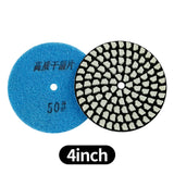 8PCS/Set 4 Zoll Trocken-Diamantpads - 50#-3000# Körnung Marmor/Quarzstein Winkelschleifer Polierscheibe