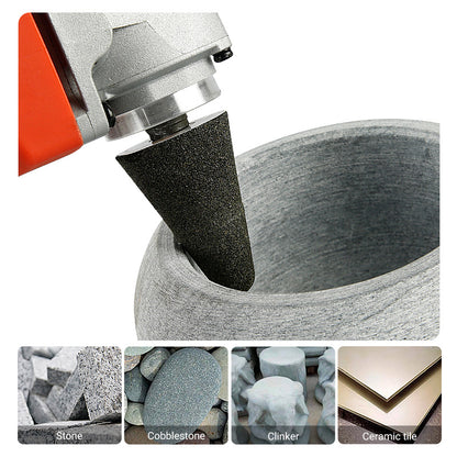 4PCS/Set Tapered Diamond Grinding Wheels - Stone Renovation & Ceramic Trimming Discs for Angle Grinders - Professional Edge Grinding Kit