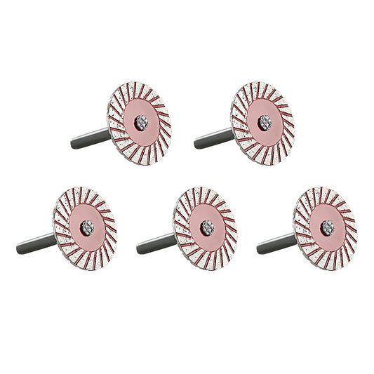 5PCS 1.5" (40mm) Diamond Stone Carving Blades - Serrated Edge for Engraving/Cutting Marble, Granite & Tile - Rotary Tool Saw Blades with Handle