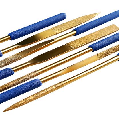 10-piece file set for polishing and grinding metal, wood, glass, and jewelry