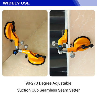 2PCS 90°-270° Adjustable Suction Cup Alignment Jig - Seamless Splicing & Leveling Tool for Granite, Tile & Stone Countertops - Professional Grade Installation Kit