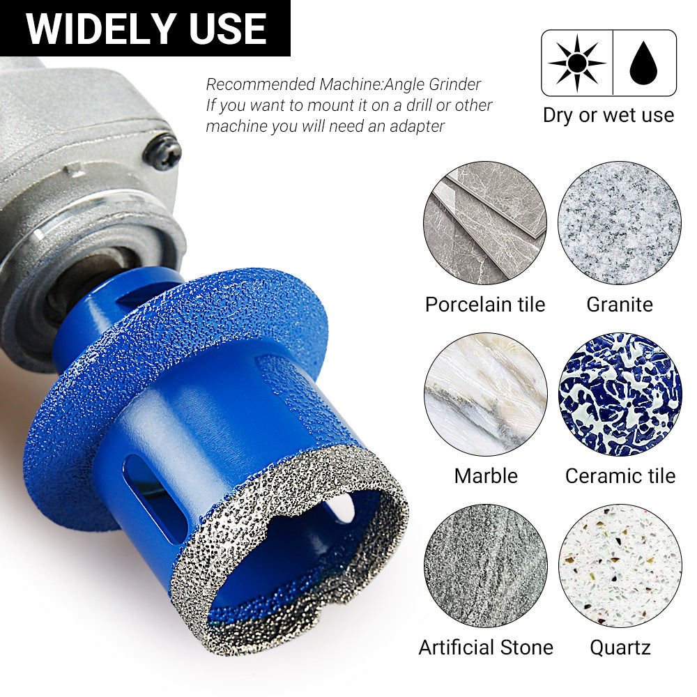 Double Layer Diamond Drill Bit for Countertop Sink Installation - For Tile, Quartz, Marble & Stone - Perfect for Kitchen/Bathroom Sink & Sewer Drain Drilling