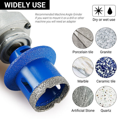 Double Layer Diamond Drill Bit for Countertop Sink Installation - For Tile, Quartz, Marble & Stone - Perfect for Kitchen/Bathroom Sink & Sewer Drain Drilling