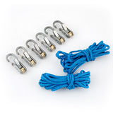 LOZLIN 8-teiliges Outdoor-Ausrüstungs-Lanyard-Set mit Etui, einziehbare Sicherheitsleinen für Camping, Wandern, Rucksäcke und Zelte, Anti-Verlust Spiral-Kabel-Kit, Reise-Zubehör