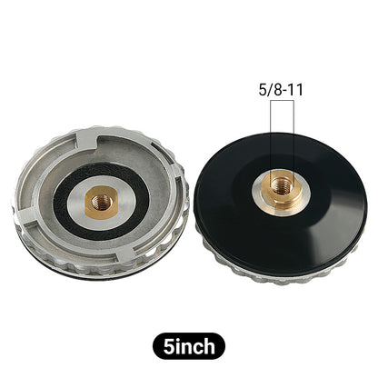 4Inch/5Inch Snail Lock Rubber Aluminum Connector - Sticky Disc for Side Polishing Grinder, Water Grinding Pad, Stone Chamfering Machine Accessories