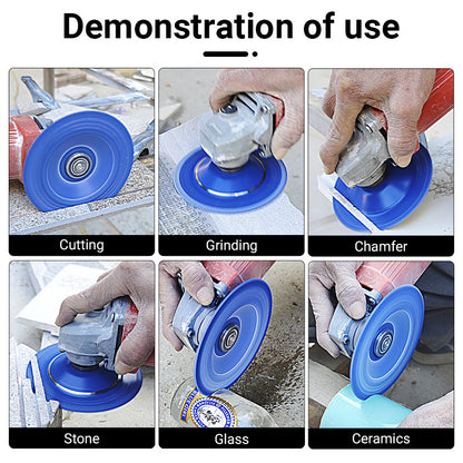 2PCS 5" (125mm) Diamond Grinding Wheels - Brazed Cup Blades for Quartz, Marble & Tile Edges - Dry Cutting & Chamfering Discs for Angle Grinders
