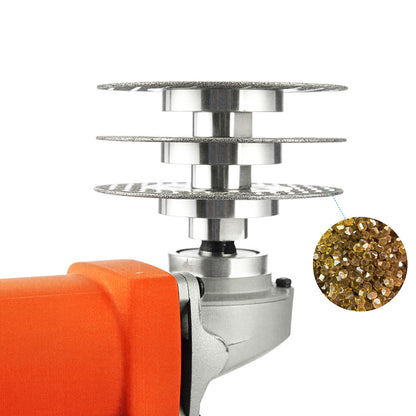 4/4.5" (100/115MM ) Double-Sided Diamond Cutting Disc - 5/8-11 M14 M10 Thread for Angle Grinder - Electroplated for Tile Marble Granite Cutting & Grinding