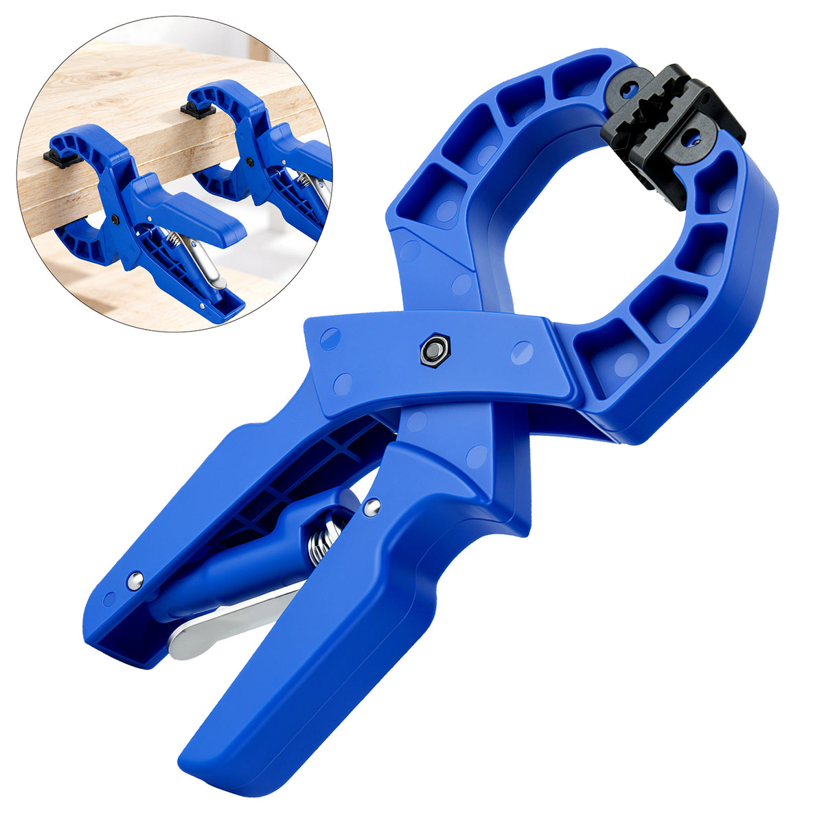 Spring Clamp One-Handed Operation Large Clip 7" Holding Length 2"Large Spring Molding Edge Band Clamp 1/2PCS